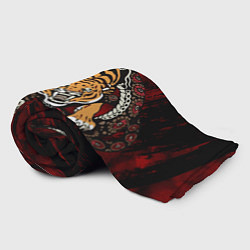 Плед флисовый Тигр со Змеёй 2022, цвет: 3D-велсофт — фото 2