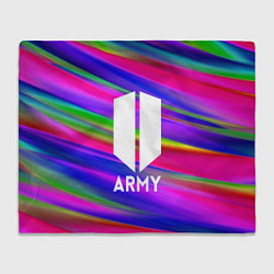 Плед флисовый BTS ARMY RAIBOW, цвет: 3D-велсофт