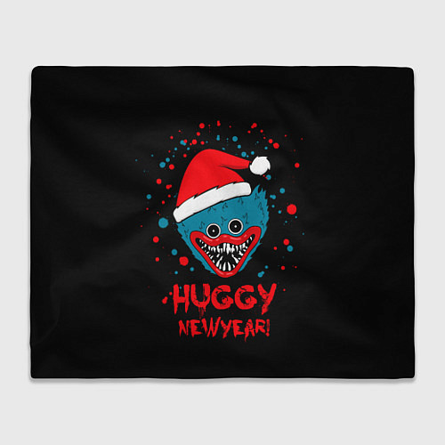 Плед Huggy New Year - Poppy Playtime новогодний Хагги В / 3D-Велсофт – фото 1