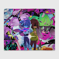 Плед флисовый Deltarune - Легенда о Руне Дельта, цвет: 3D-велсофт