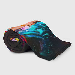 Плед флисовый Космический Джоске Хигашиката из Джо Джо, цвет: 3D-велсофт — фото 2