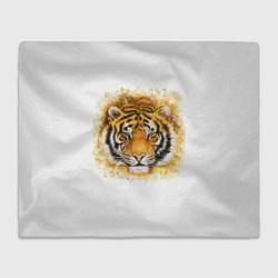 Плед флисовый Дикий Тигр Wild Tiger, цвет: 3D-велсофт