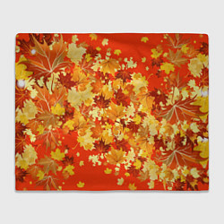 Плед флисовый Кленовый листопад, цвет: 3D-велсофт
