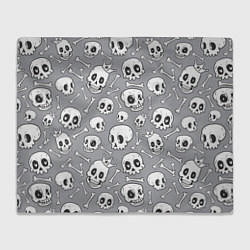 Плед флисовый Skulls & bones, цвет: 3D-велсофт