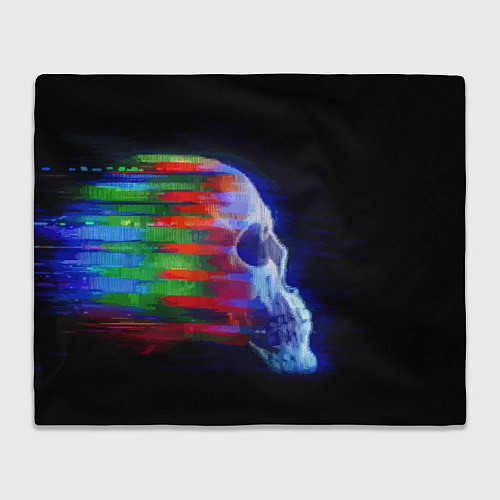 Плед Color glitch skull / 3D-Велсофт – фото 1