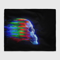 Плед Color glitch skull