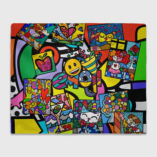 Плед Romero Britto - emoji / 3D-Велсофт – фото 1