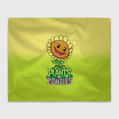 Плед Plants vs Zombies - Подсолнух / 3D-Велсофт – фото 1