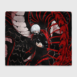 Плед флисовый Токийский Гуль Красный Змей Tokyo Ghoul Snake, цвет: 3D-велсофт