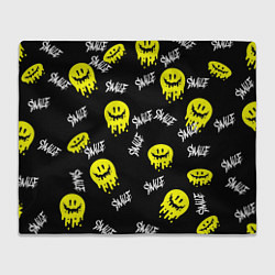 Плед флисовый SMILE smile граффити, цвет: 3D-велсофт