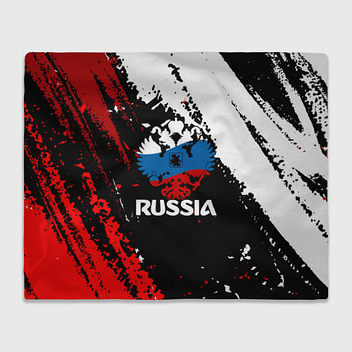 Плед Russia Герб в цвет Флага / 3D-Велсофт – фото 1
