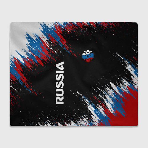 Плед Russia Штрихи в цвет Флага / 3D-Велсофт – фото 1
