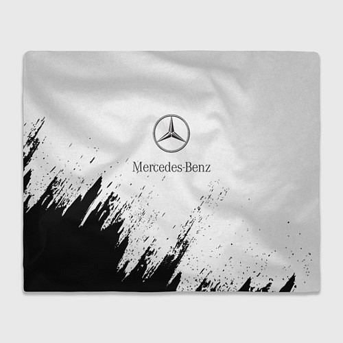 Плед Mercedes-Benz - White texture / 3D-Велсофт – фото 1