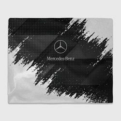 Плед флисовый Mercedes-Benz - Темный, цвет: 3D-велсофт