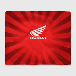 Плед флисовый Honda красные линии, цвет: 3D-велсофт