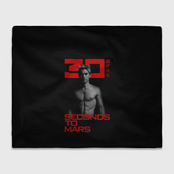 Плед флисовый 30 Seconds to Mars Jared Leto, цвет: 3D-велсофт