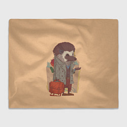 Плед флисовый Городской ёж, цвет: 3D-велсофт