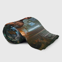 Плед флисовый Prey dark - girl, цвет: 3D-велсофт — фото 2