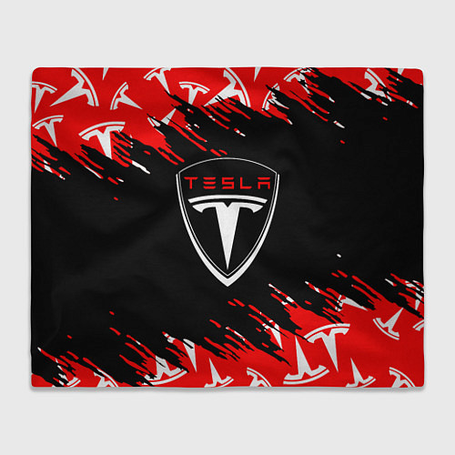 Плед Tesla - Logo Sport Auto / 3D-Велсофт – фото 1