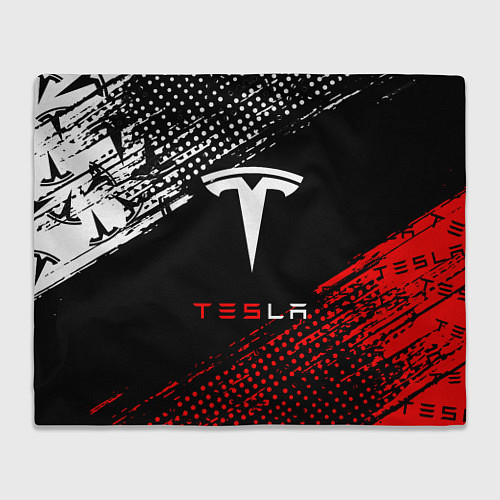 Плед Tesla - Logo Pattern / 3D-Велсофт – фото 1