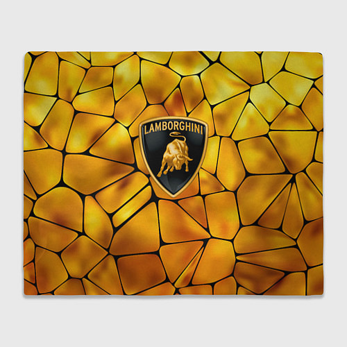 Плед Lamborghini Gold плиты / 3D-Велсофт – фото 1