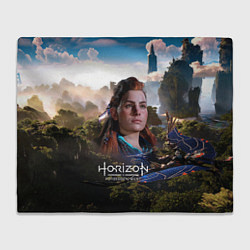Плед флисовый Aloy Horizon Forbidden West game, цвет: 3D-велсофт