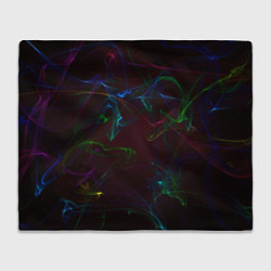 Плед флисовый CURVE NEON ABSTRACTION, цвет: 3D-велсофт