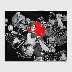 Плед флисовый Шинобу Кочо - бабочка, цвет: 3D-велсофт