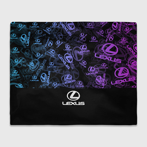 Плед LEXUS LOGO NEON PATTERN / 3D-Велсофт – фото 1