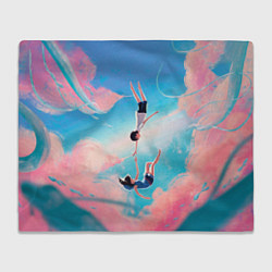 Плед флисовый Дитя погоды арт, цвет: 3D-велсофт