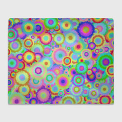 Плед флисовый Disco-Tie-Dye, цвет: 3D-велсофт