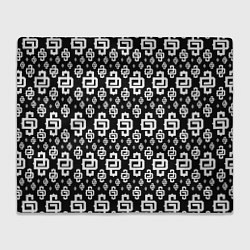Плед флисовый Black Pattern Dope Camo Dope Street Market, цвет: 3D-велсофт