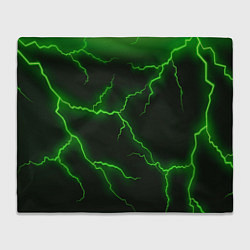 Плед флисовый Разряд молнии: Green, цвет: 3D-велсофт