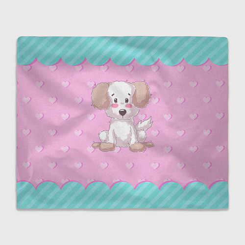 Плед Маленький милый щенок детский / 3D-Велсофт – фото 1