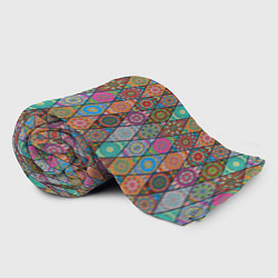 Плед флисовый Мандалы Текстура, цвет: 3D-велсофт — фото 2