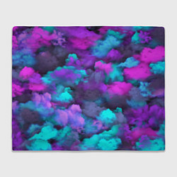 Плед флисовый Неоновые тучи, цвет: 3D-велсофт