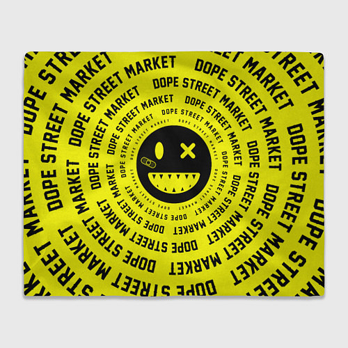 Плед Счастливый Смайлик Yellow Dope Street Market / 3D-Велсофт – фото 1