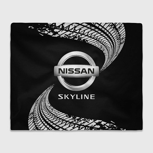 Плед NISSAN SKYLINE Следы / 3D-Велсофт – фото 1