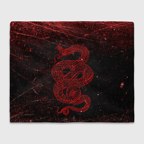 Плед Красная Змея Red Snake Глитч / 3D-Велсофт – фото 1