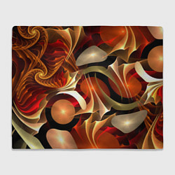 Плед флисовый Абстрактные цифровые спирали, цвет: 3D-велсофт