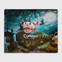 Плед флисовый Cuphead Zombie, цвет: 3D-велсофт