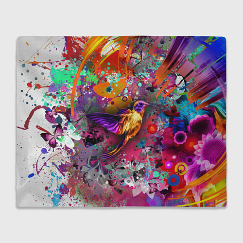 Плед Колибри Floral Pattern / 3D-Велсофт – фото 1