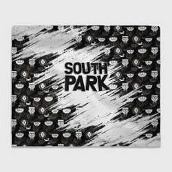 Плед флисовый Южный парк - персонажи и логотип South Park, цвет: 3D-велсофт