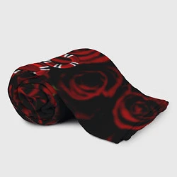Плед флисовый Змея в Цветах Розы Snake Rose, цвет: 3D-велсофт — фото 2