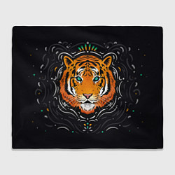 Плед флисовый Взгляд Тигра Eye of Tiger, цвет: 3D-велсофт