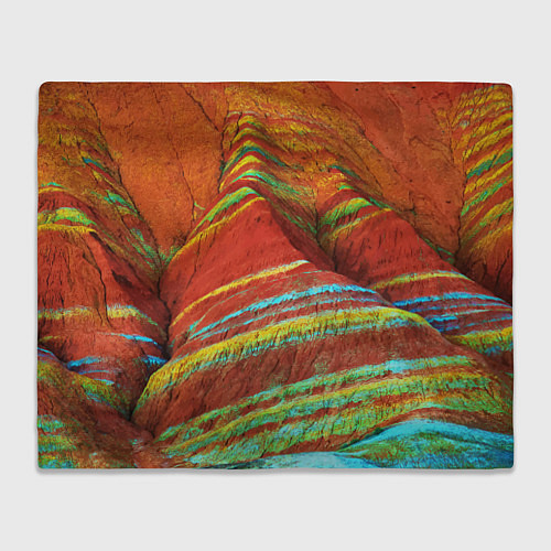 Плед Знаменитые разноцветные горы Китай / 3D-Велсофт – фото 1