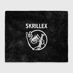 Плед флисовый Skrillex - КОТ - Потертости, цвет: 3D-велсофт