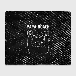 Плед флисовый Papa Roach Rock Cat, цвет: 3D-велсофт