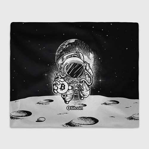 Плед Космонавт с биткоином / 3D-Велсофт – фото 1
