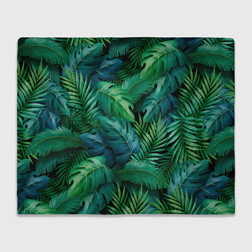 Плед Green plants pattern / 3D-Велсофт – фото 1